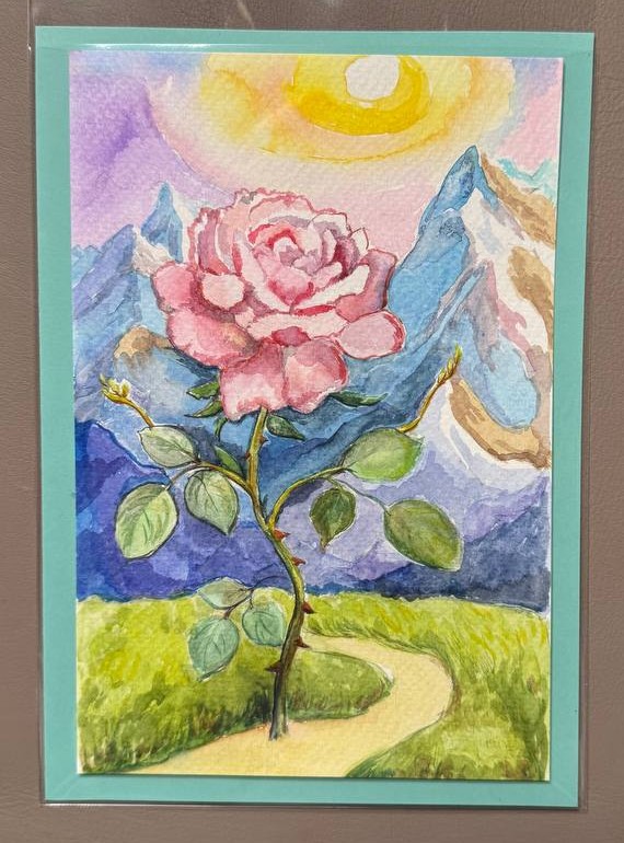 Painted art card detail one