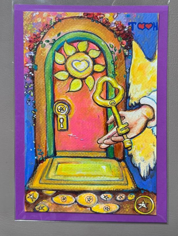 Painted art card detail two
