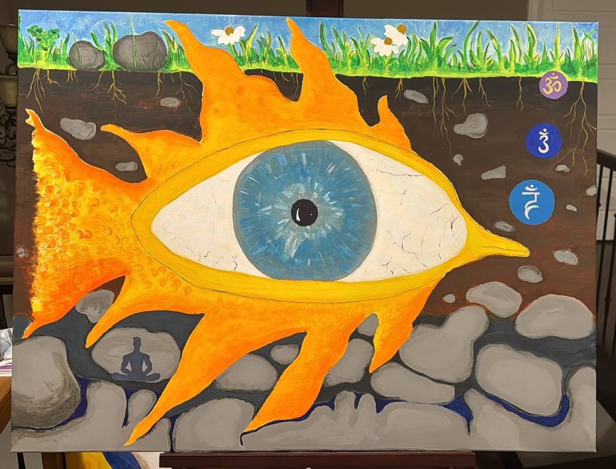 Inner Eye painting with an eye motif