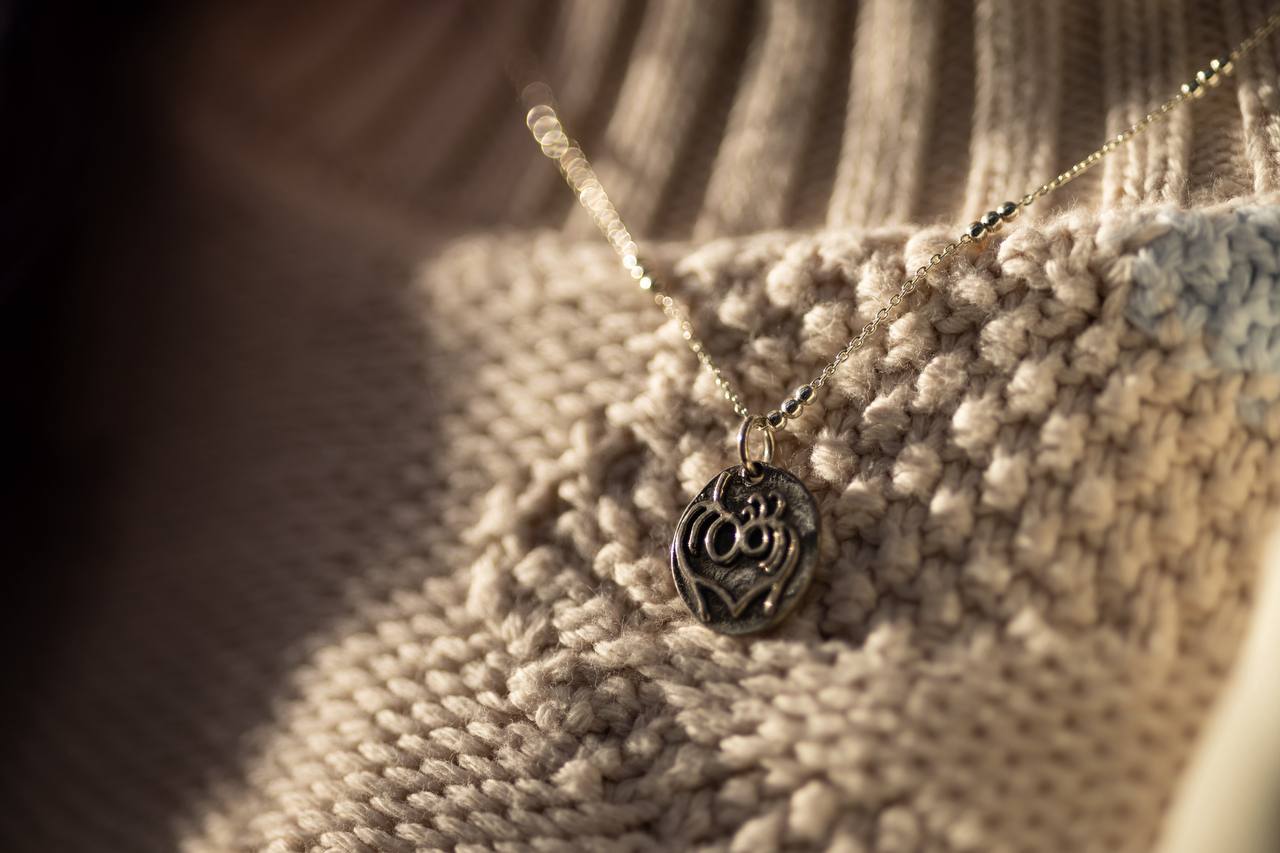 Objects pendant detail in warm light